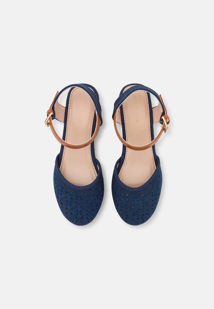 Sandale ANNA FIELD Anna Field Wedge Sandals Bleu Marine Femme | LFU-5179711